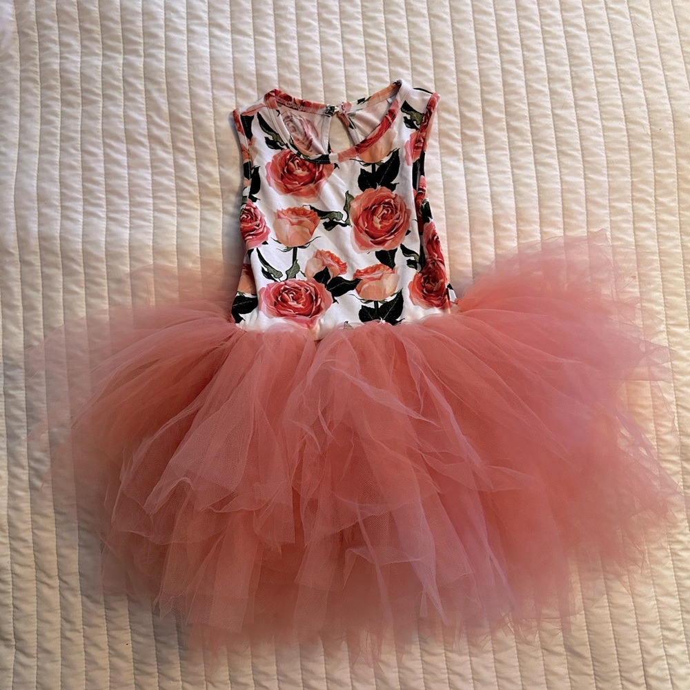 Bums and Roses - Peach Colored Tutu Dress